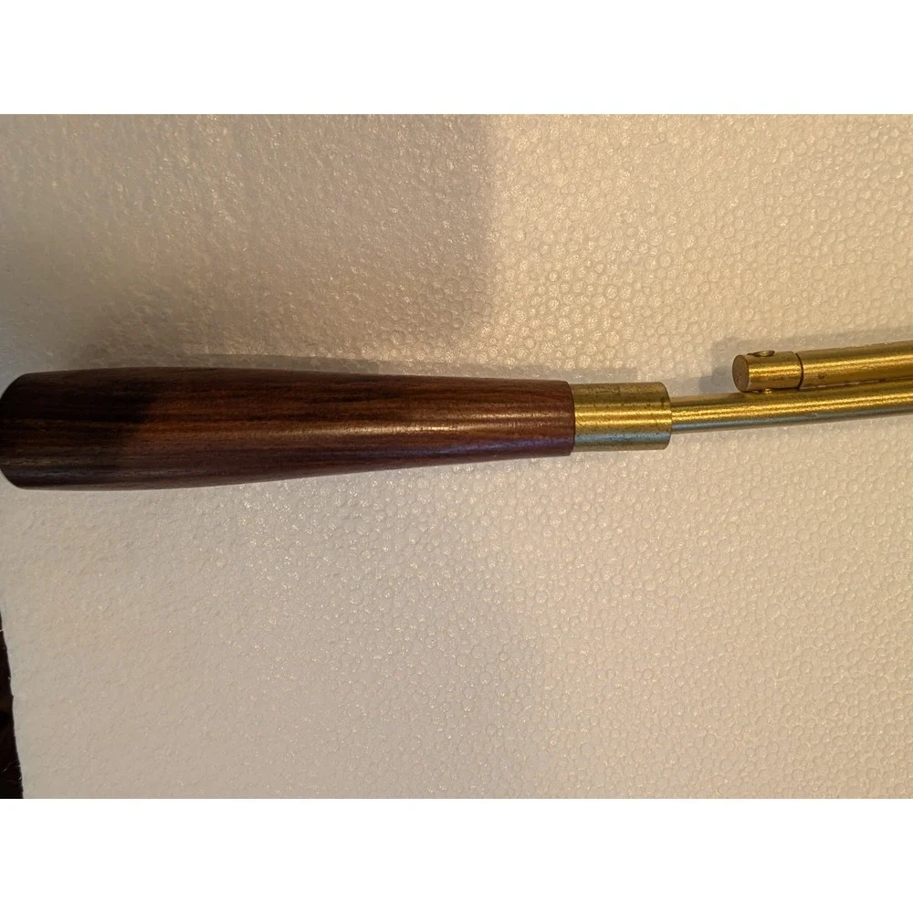 Sudbury Brass KS983 24 Inch Candle Lighter and Bell Snuffer Wood Handle NEW